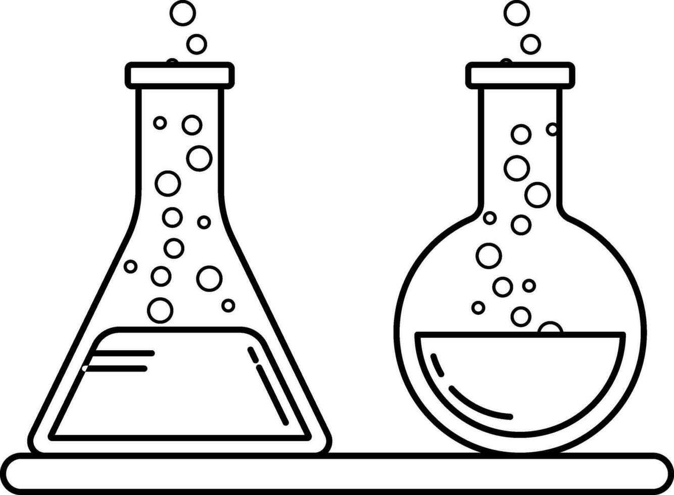 Lab equipment icon set in illustration. vector