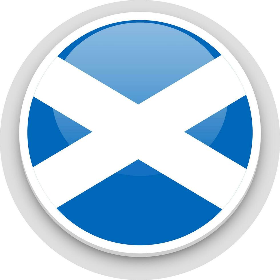 National flag button of scotland. vector