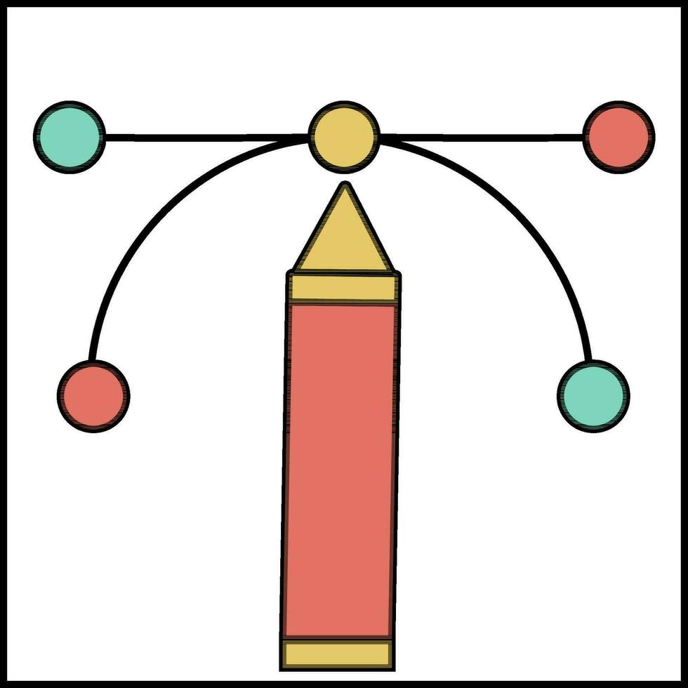 Graph or designing tool icon in flat style. vector