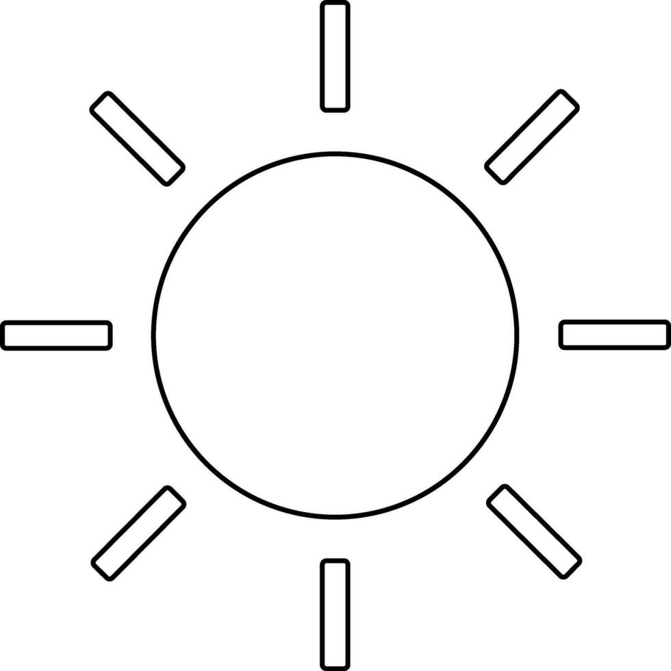 Isolated icon of Sun for Energy source concept. vector