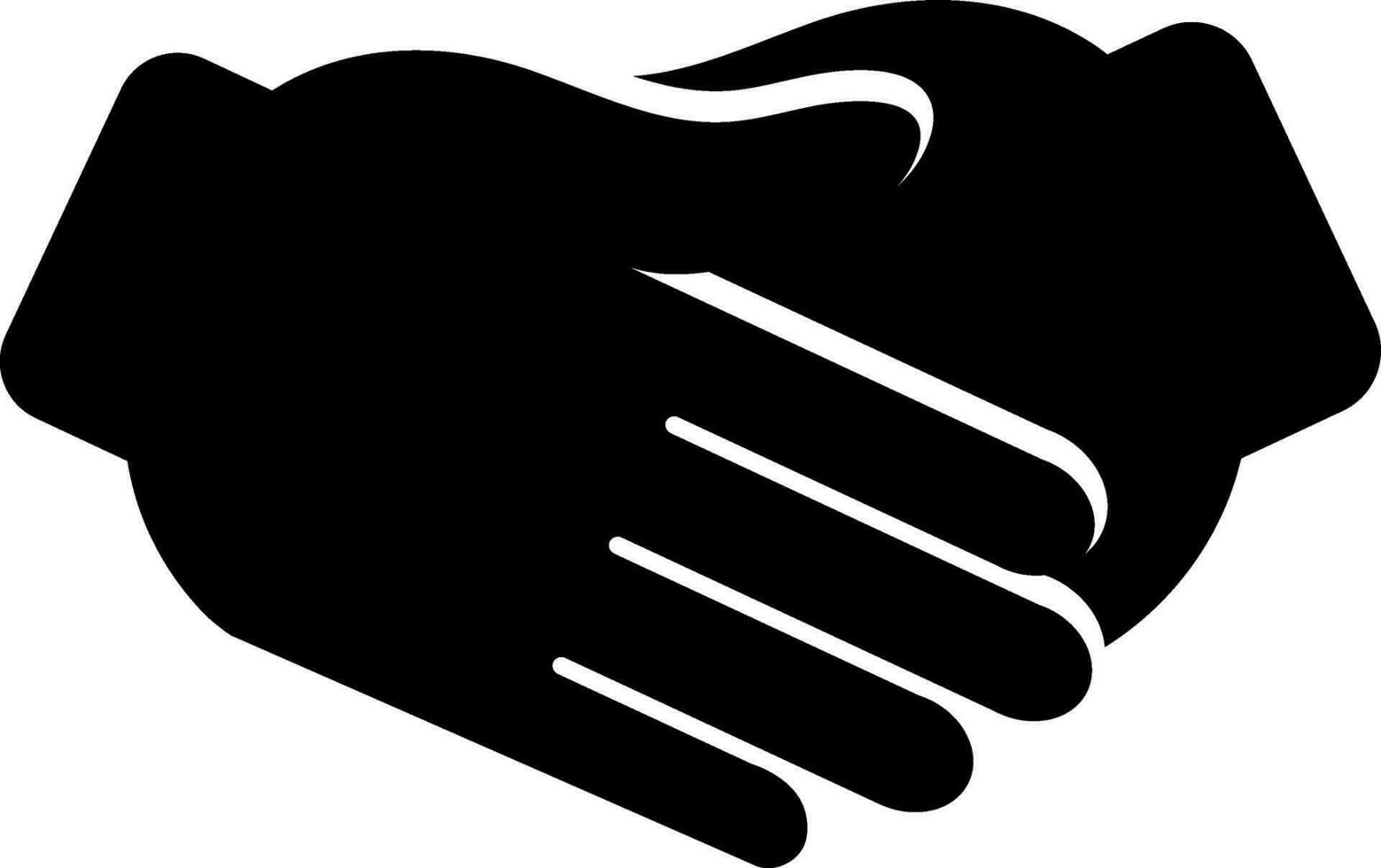 Handshake in flat style illustration. vector