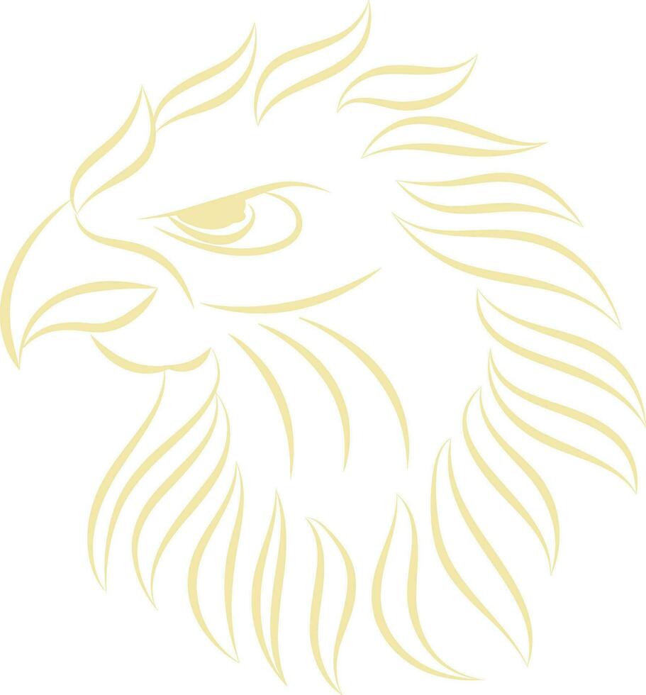 Line art pattern of an eagle. vector