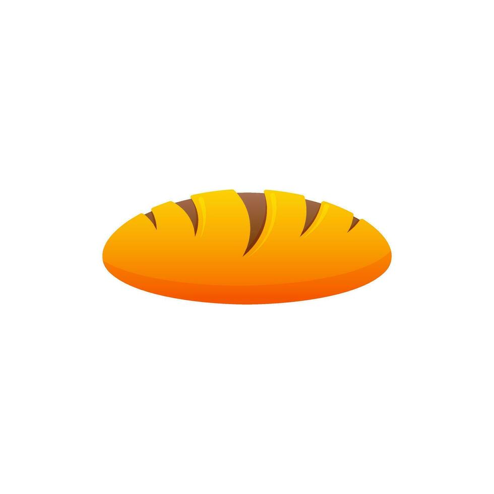 Isolated glossy orange bread. vector