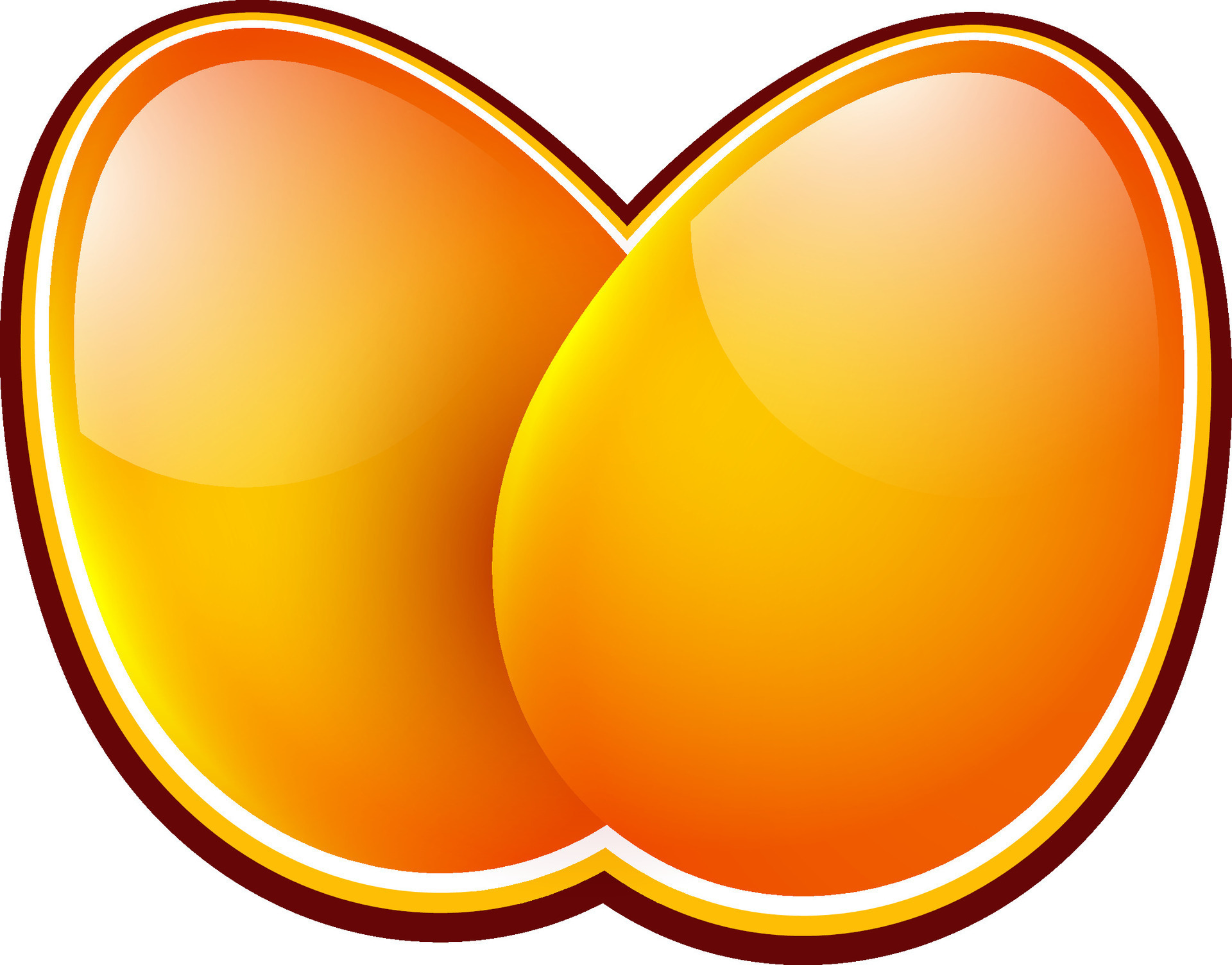 Pair of glossy golden eggs. 25326604 Vector Art at Vecteezy