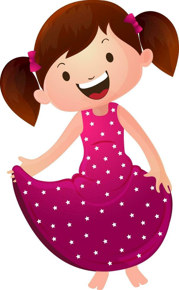Cartoon character of a girl. vector