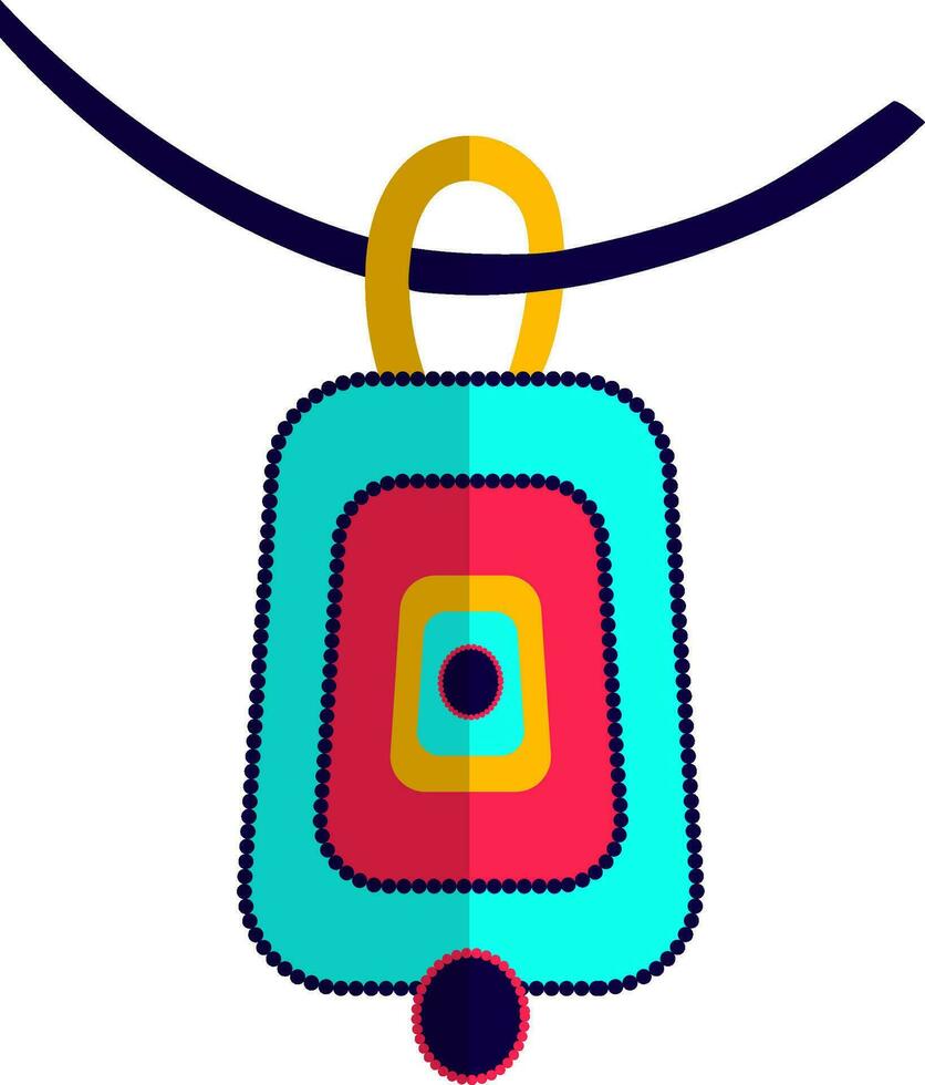 collar icono con medallón para lujo concepto con medio sombra. vector