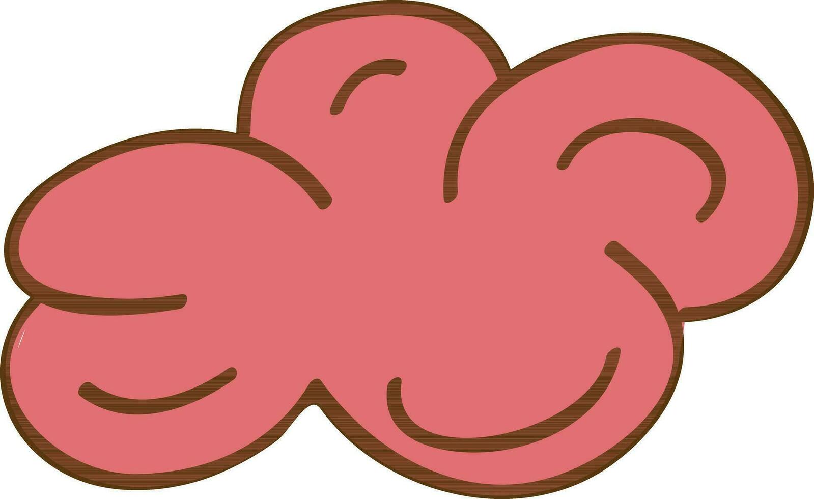Illustration of  red cloud style with border. vector