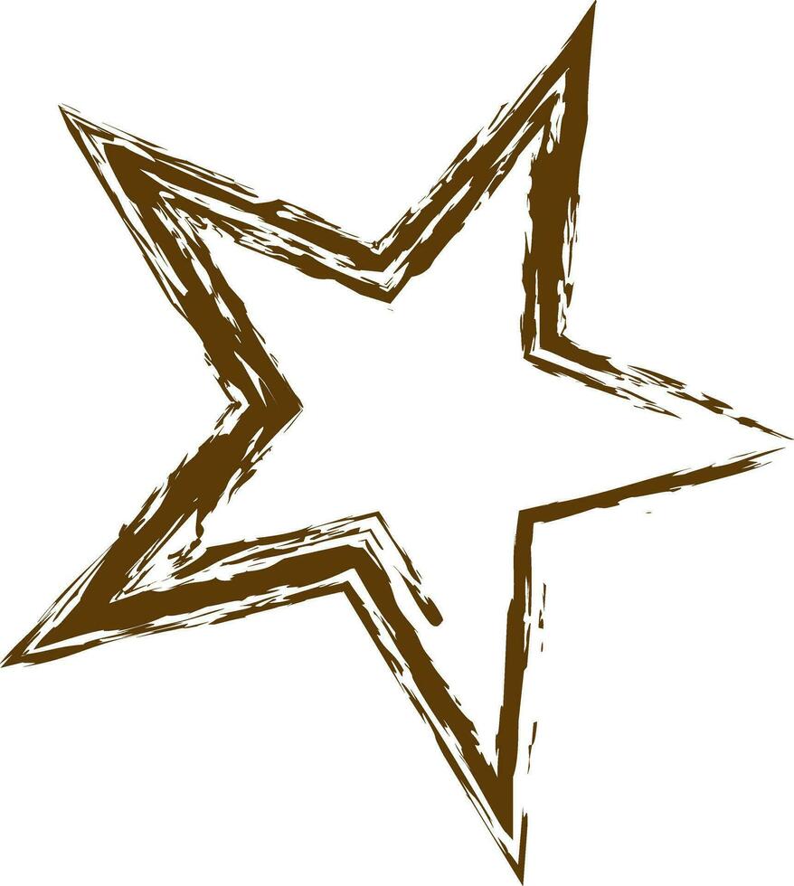 Abstract sketch star design. vector