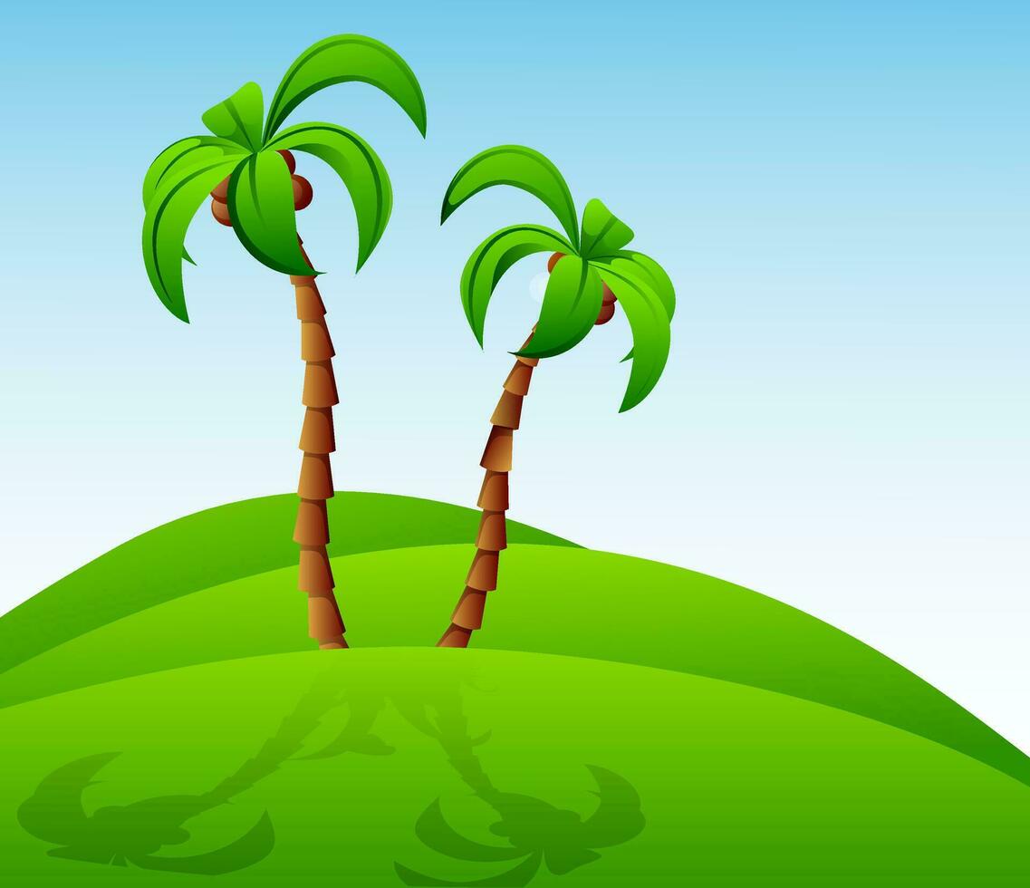 brillante vector ilustración de Coco árbol.