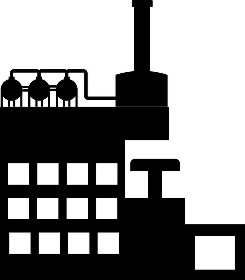 Flat illustration of Refinery process. vector