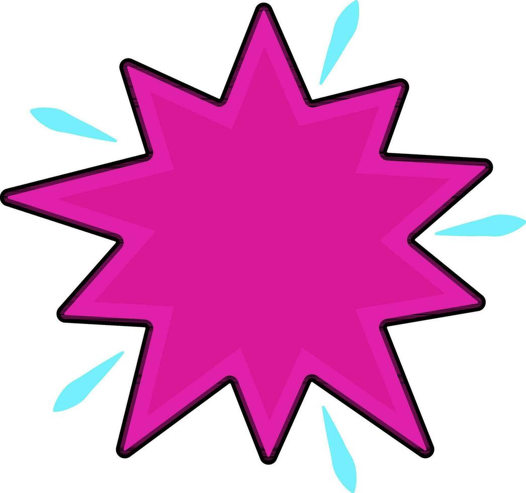 Pink pop art icon on white background. vector