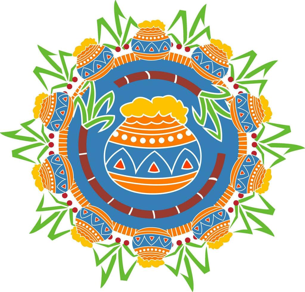 Beautiful design pattern for pongal. vector