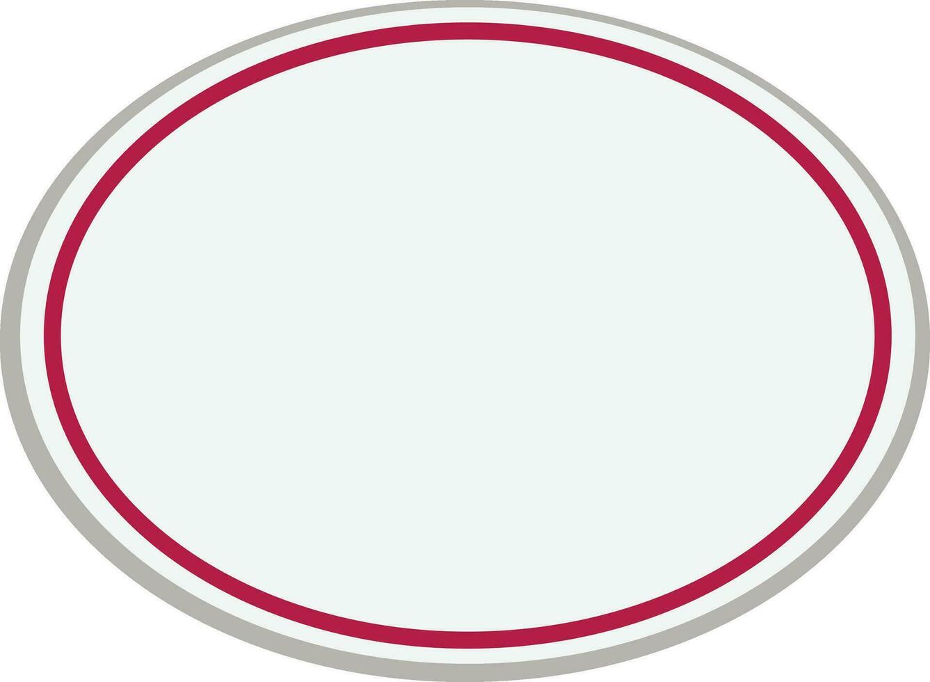 Oval shape sticker, tagor label icon. vector