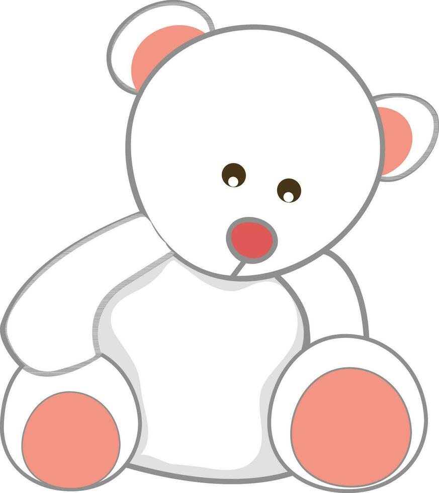 Lovely cute teddy bear icon. vector