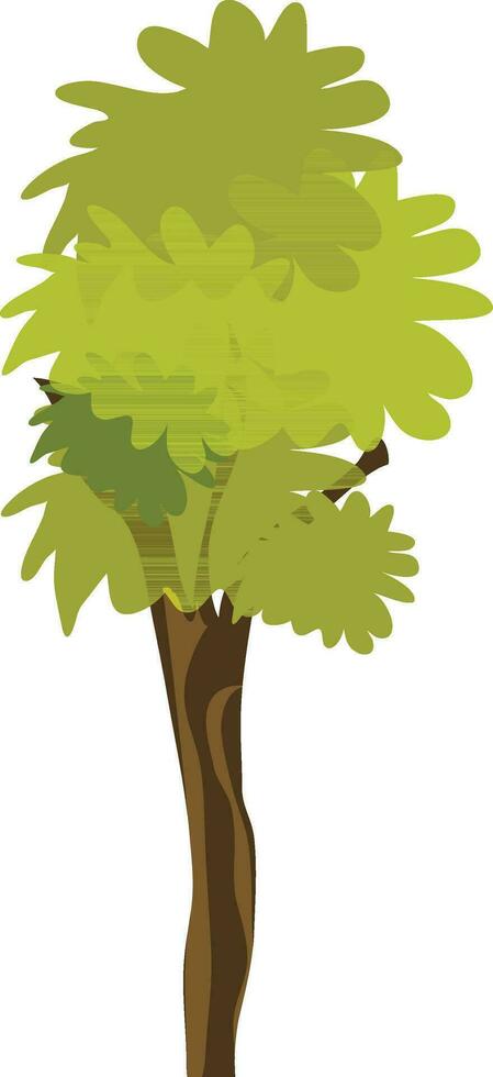 Vector illustration of green tree.