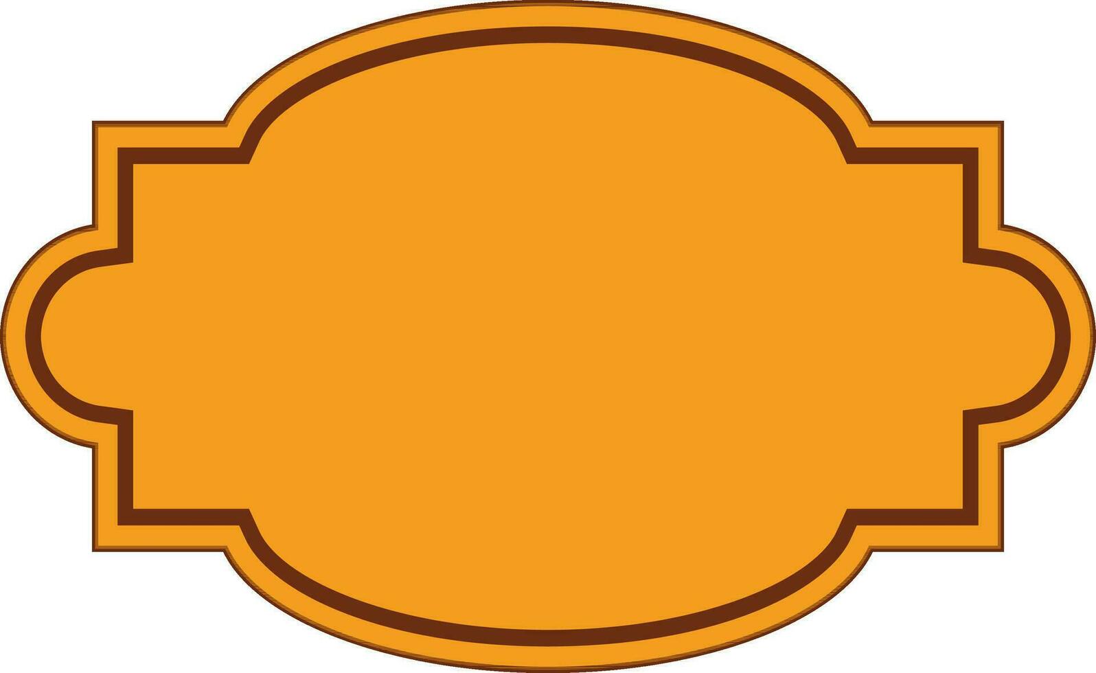 Illustration of yellow badge icon. vector