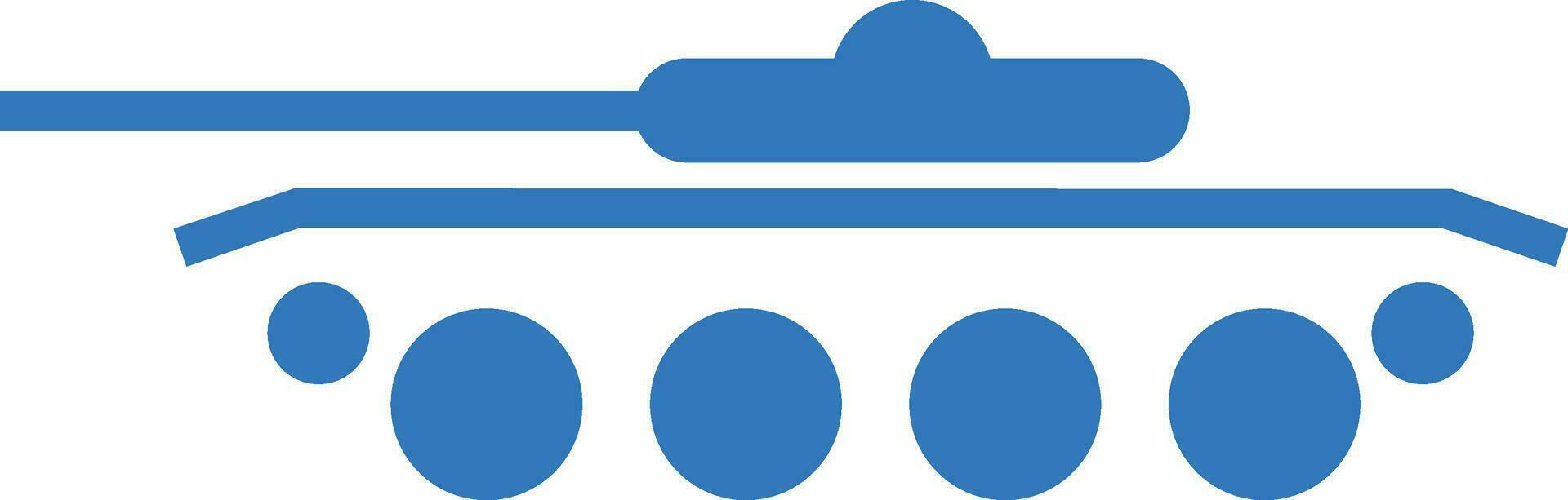 Blue artillery gun icon vector. vector
