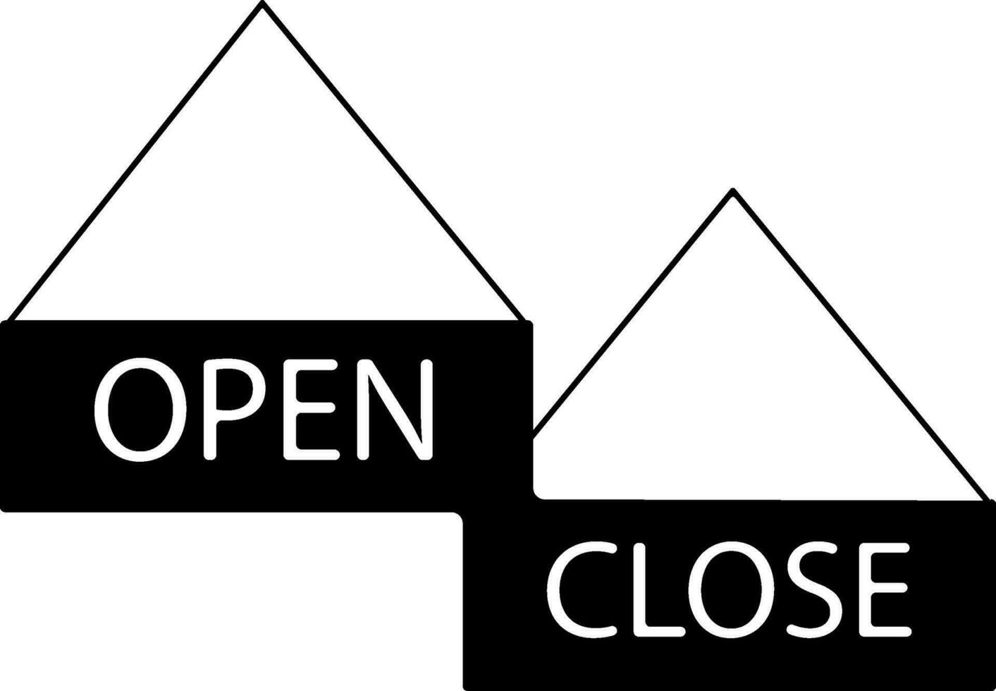 Illustration of Open and Closed Tags. vector