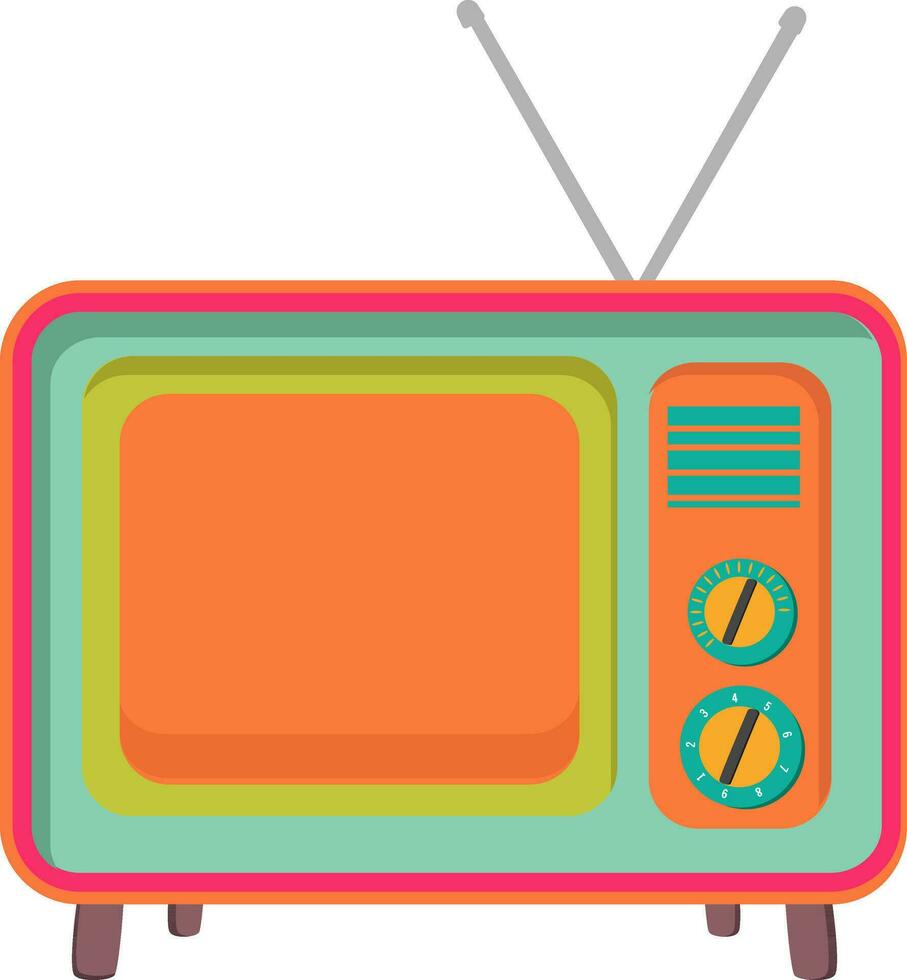 Flat icon of television. vector