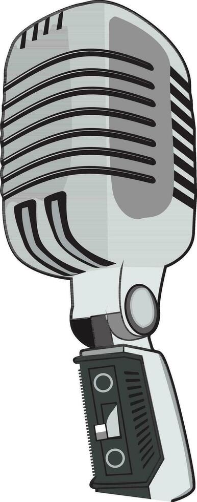 Illustration of microphone. vector