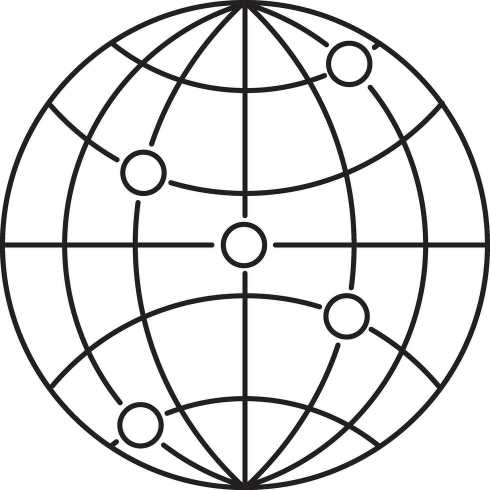 Global Network sign or symbol. vector