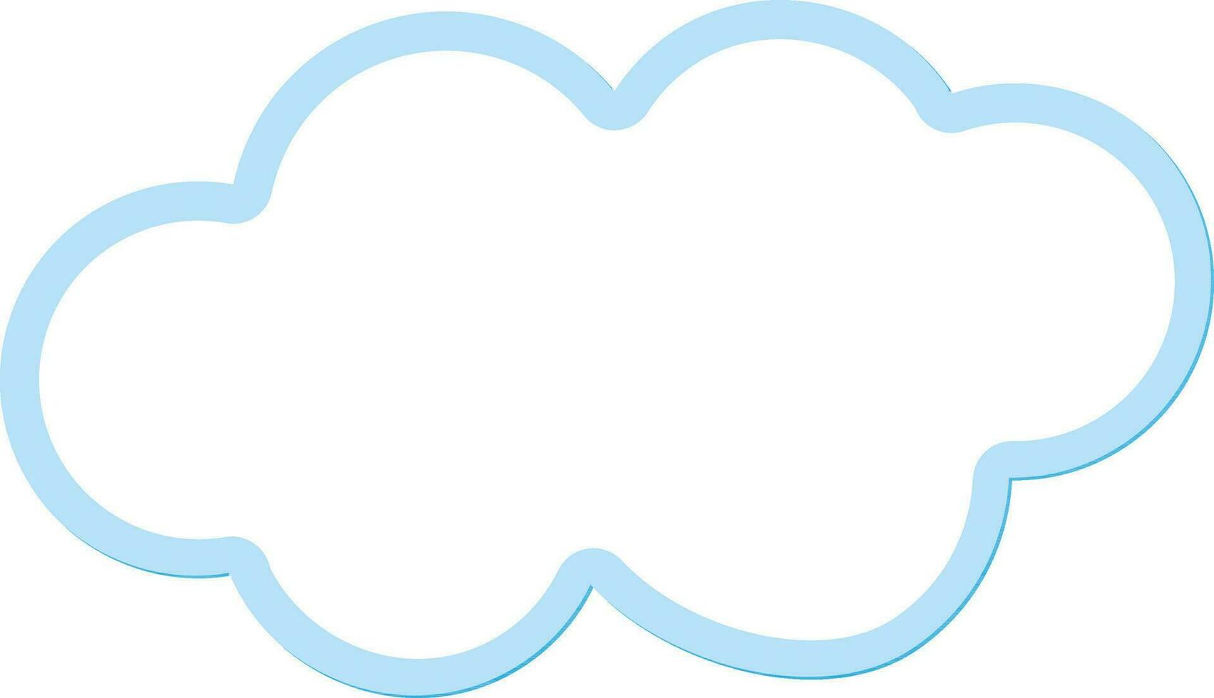 Vector illustration of cloud.