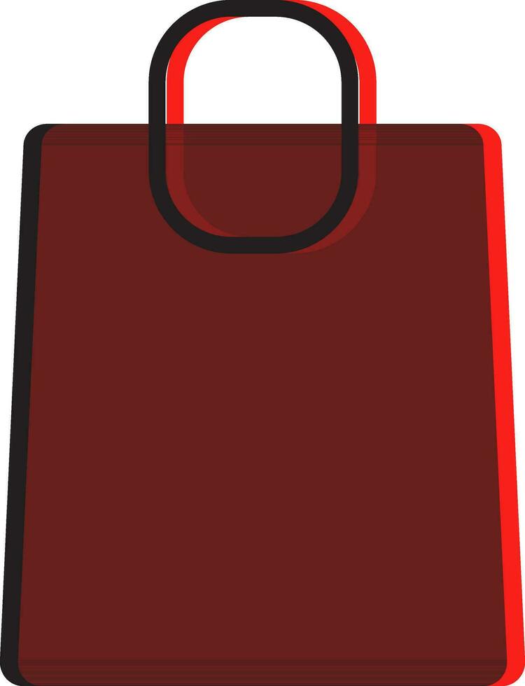 Illustration of black and red shopping bag. vector