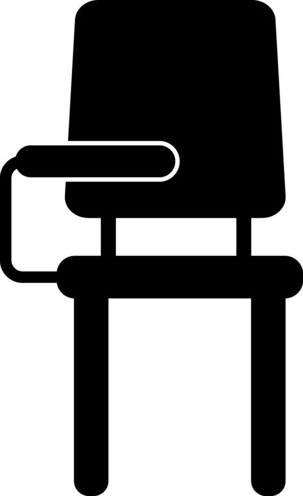 Black and White blank school desk chair. vector