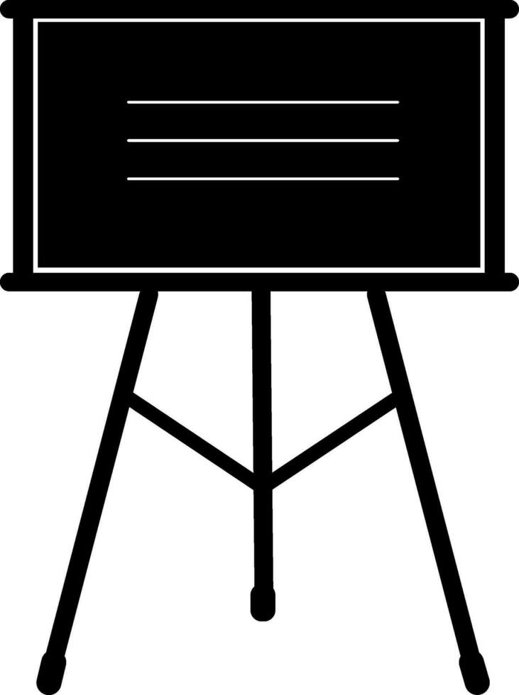 Black and White school board in flat style. vector