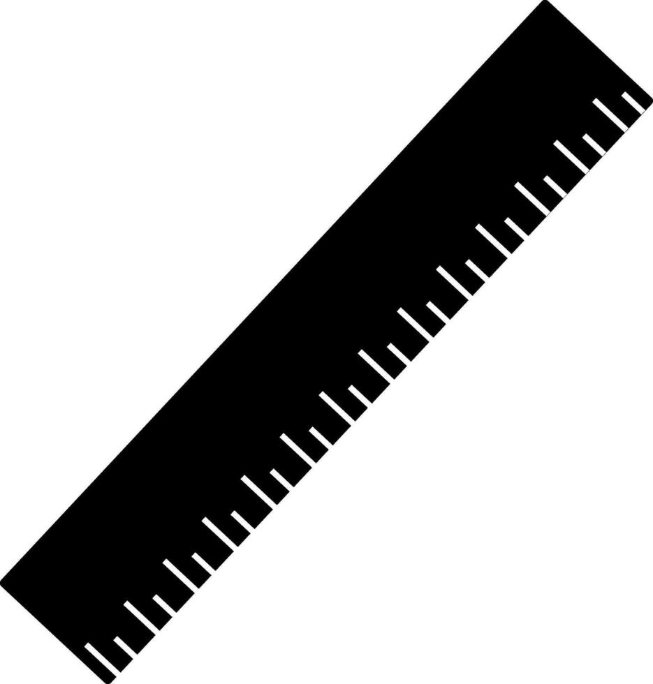 Black rular on white background. vector