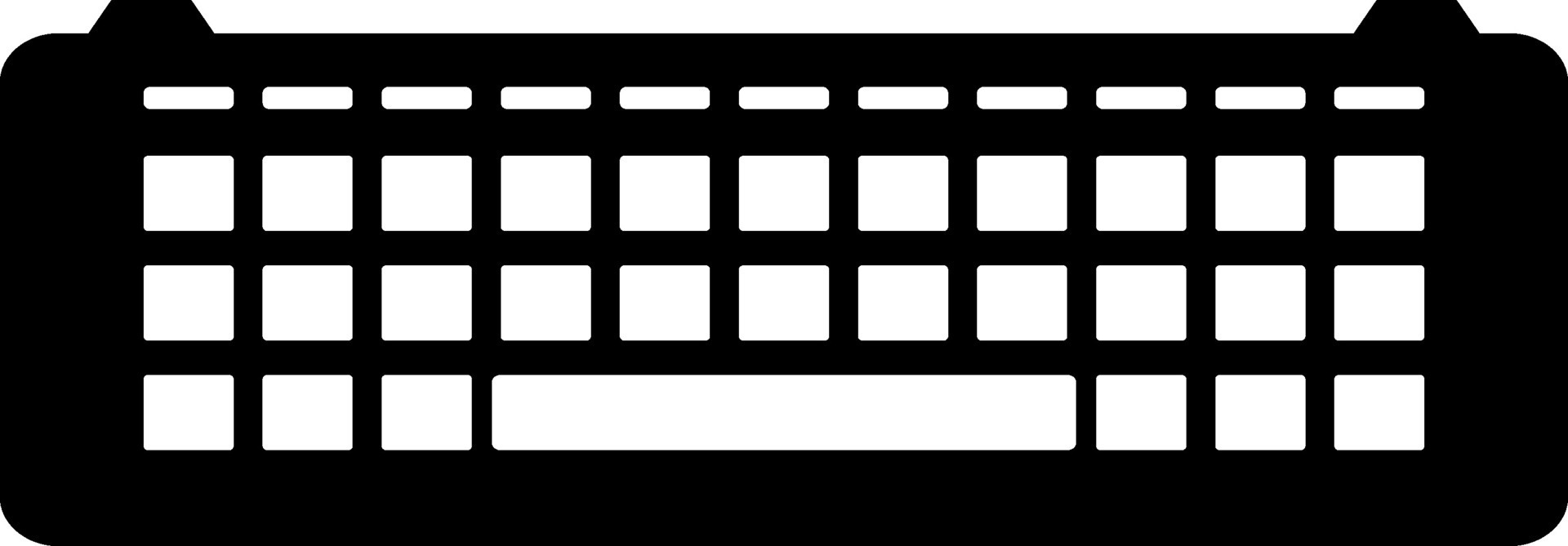 Black and White keyboard in flat style. 25327501 Vector Art at Vecteezy