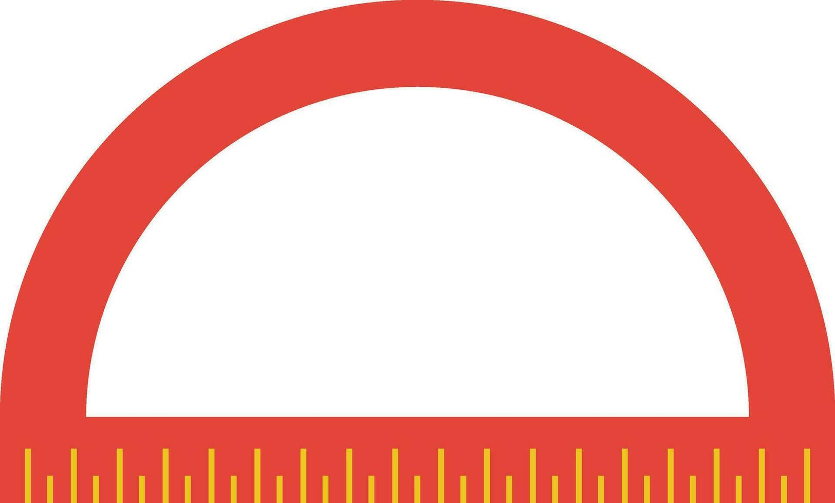 Protractor ruler scale in flat style. vector