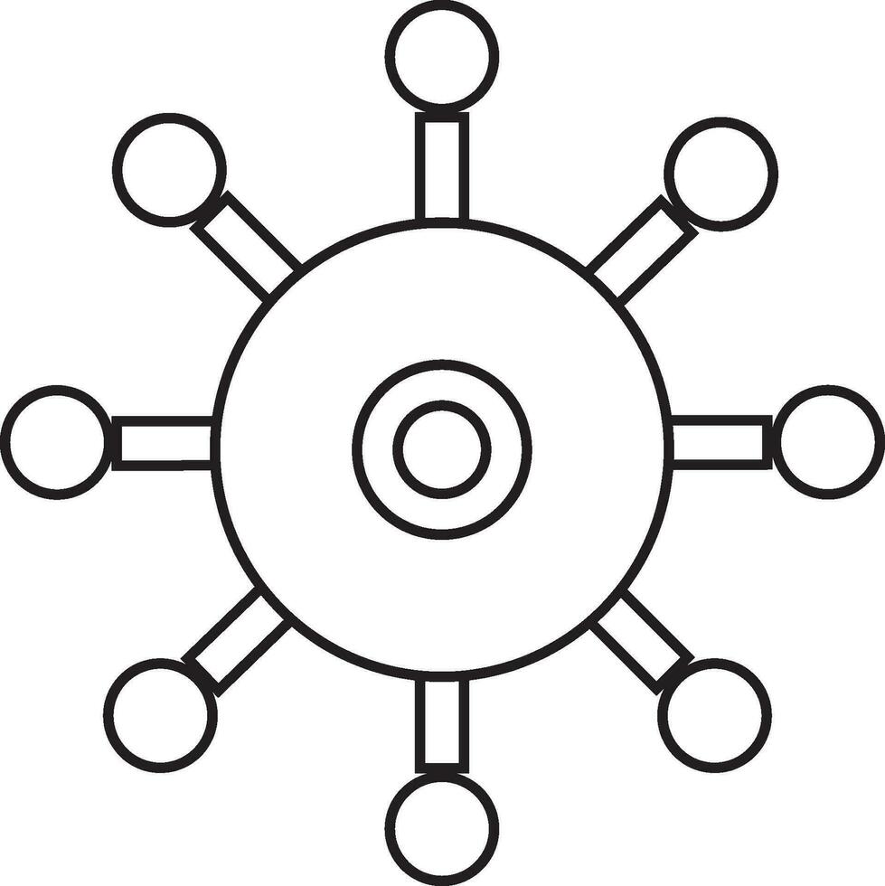 Molecule icon in black color. vector