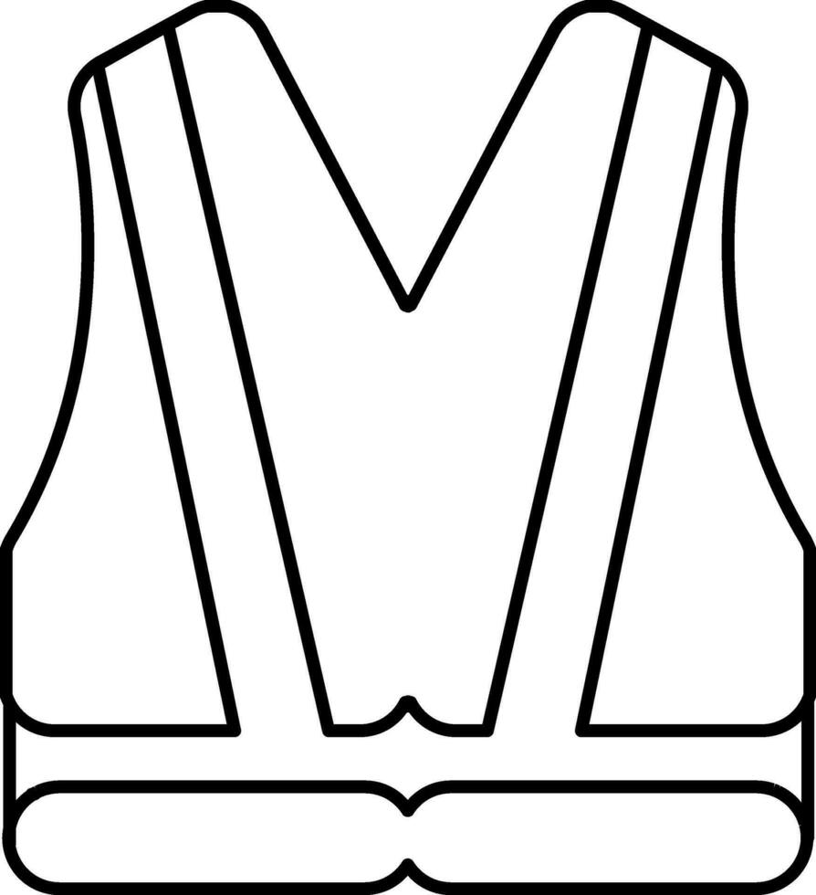 Construction Jacket line art illustration. vector