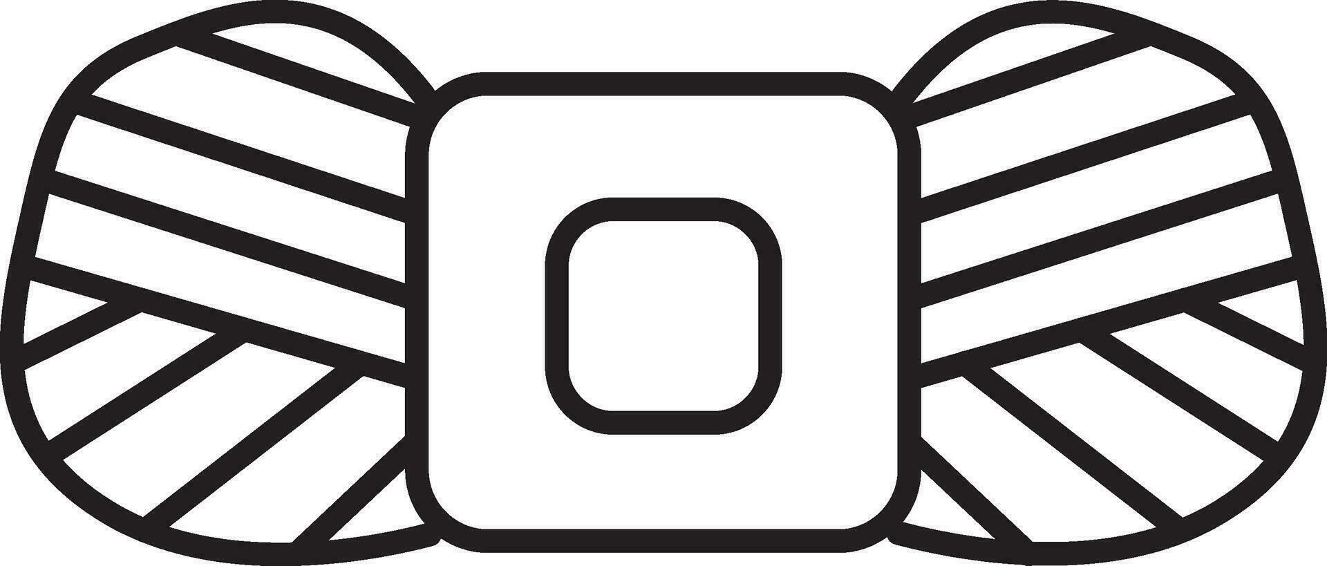 Illustration of stroke style of  wool icon in flat design. vector