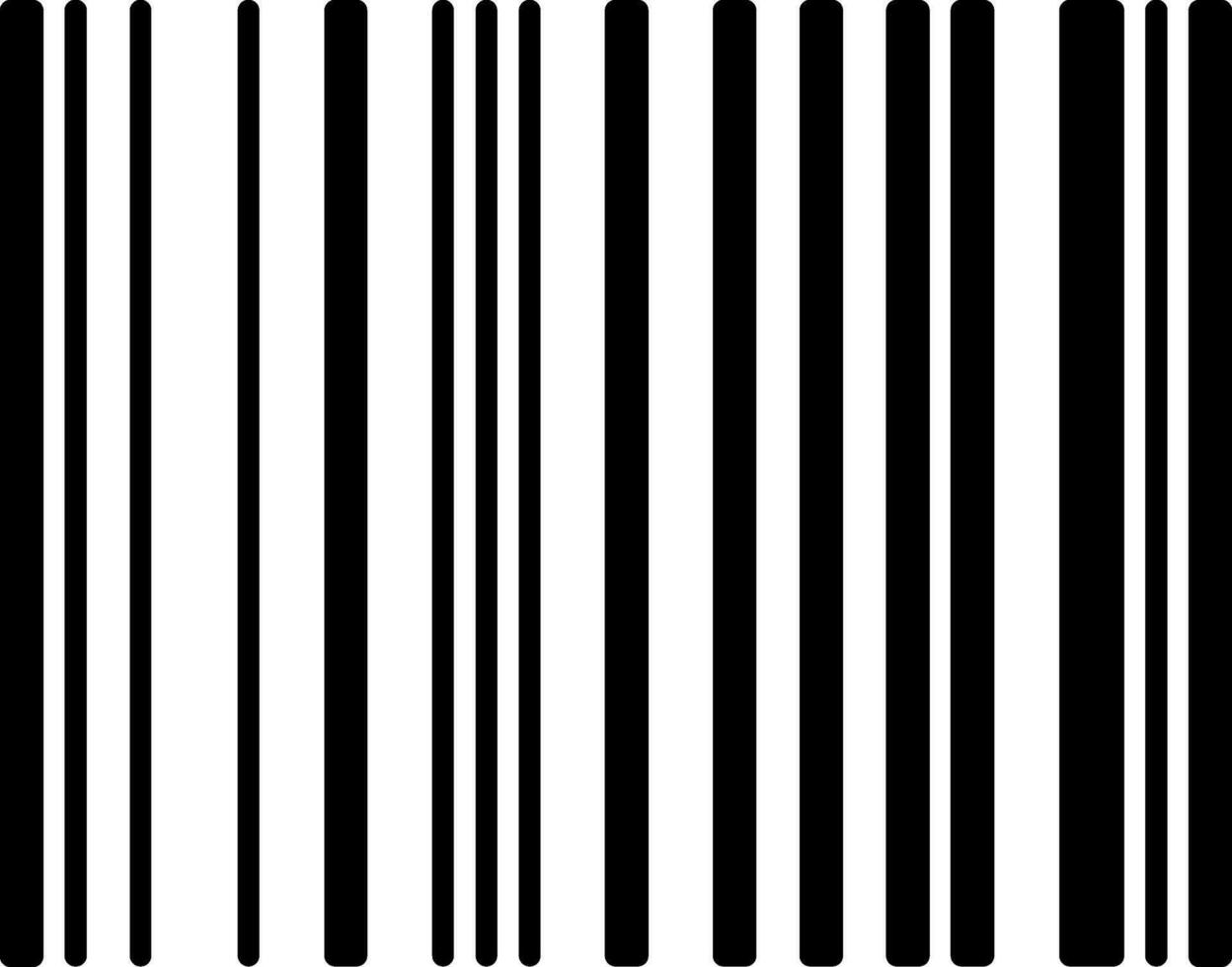 Vector barcode sign or symbol.