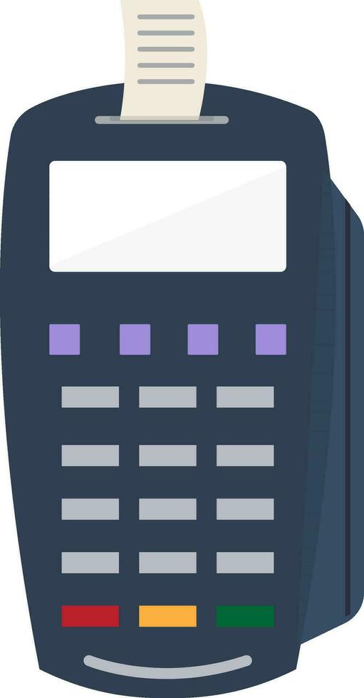 Flat illustration of pos terminal. vector