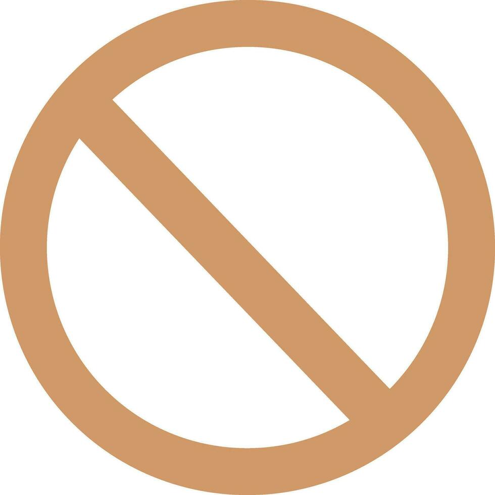 Flat illustration of no sign icon. vector