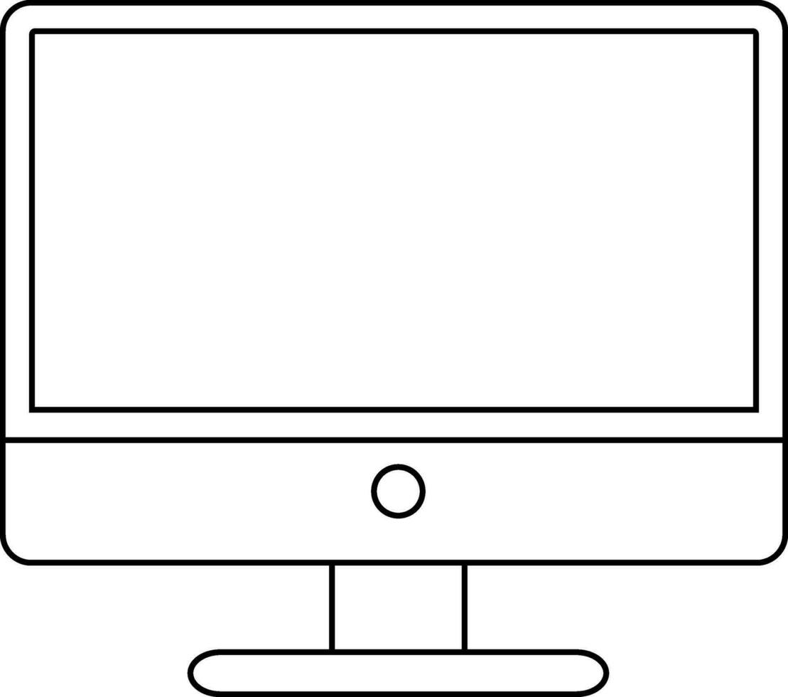 Isolated blank screen television. vector