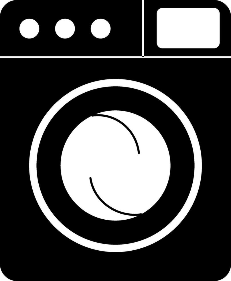 Flat style illustration of a washing machine. vector