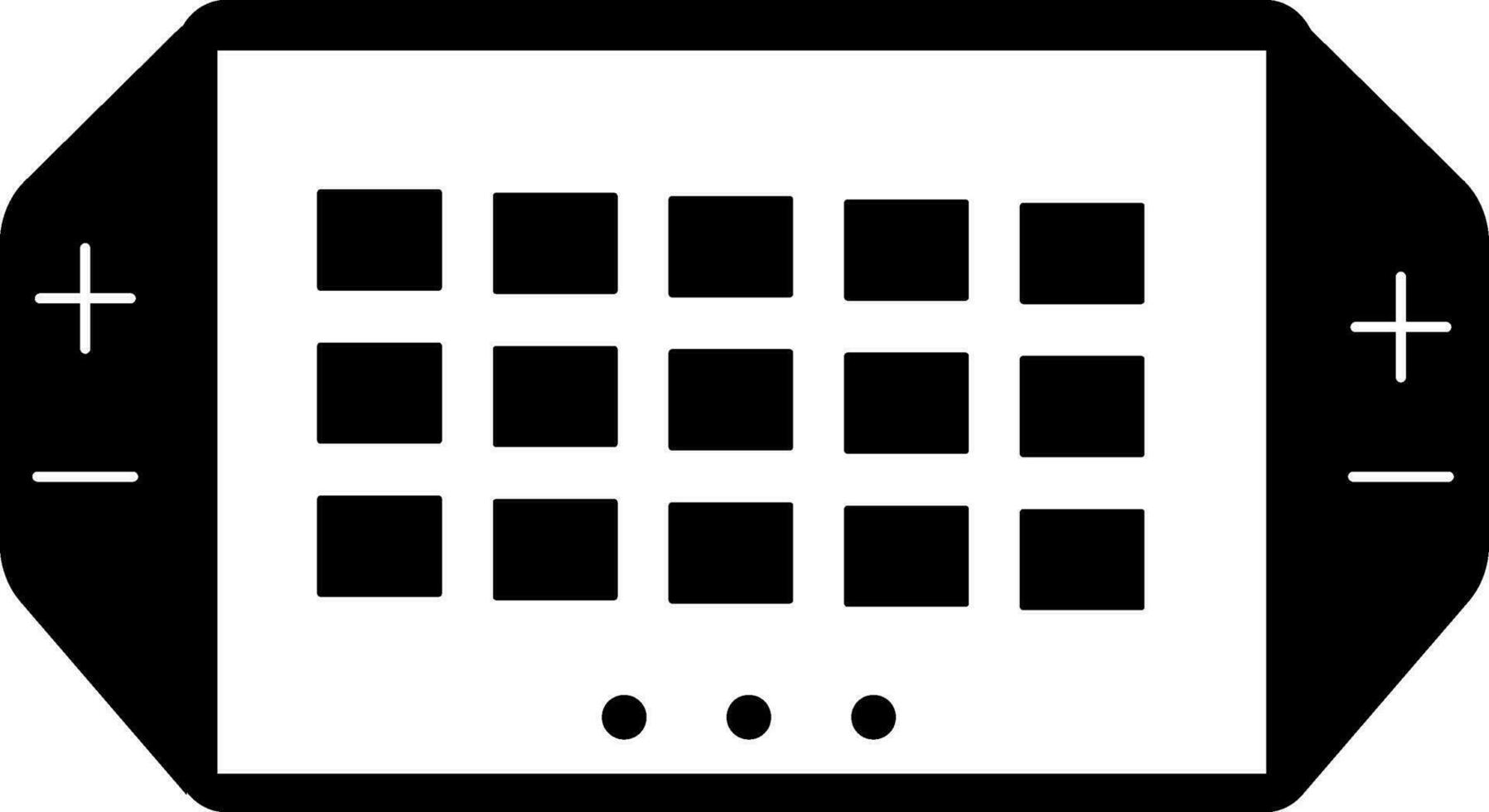 Isolated game controller in black and white color. vector