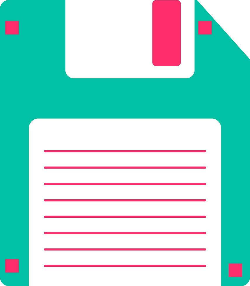 Icon floppy disk in flat style. vector