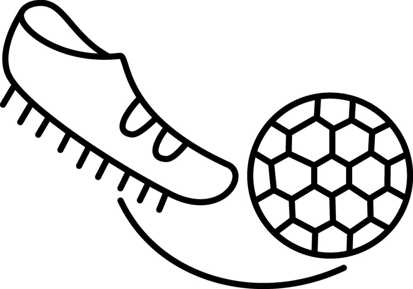 Line-art illustration of a Football player. vector