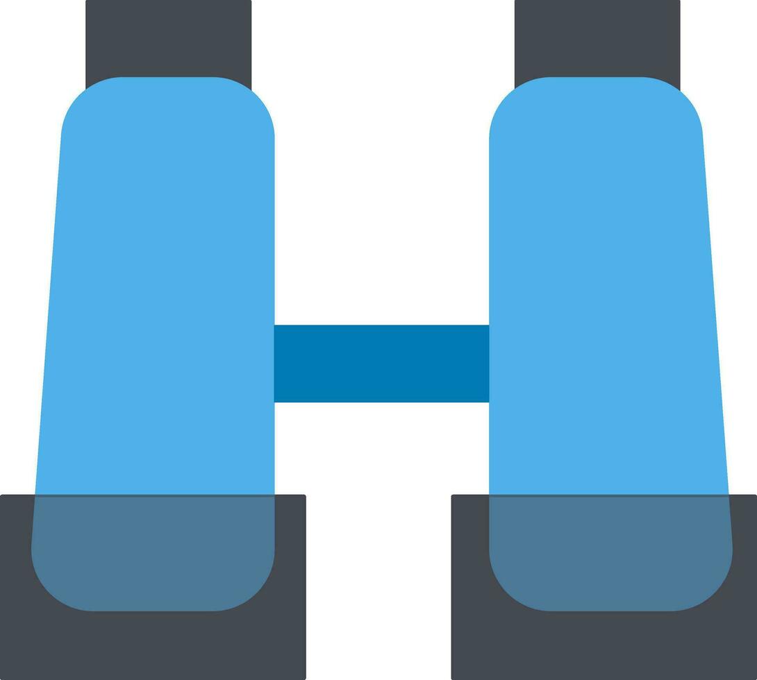 Binocular in blue and grey color. vector