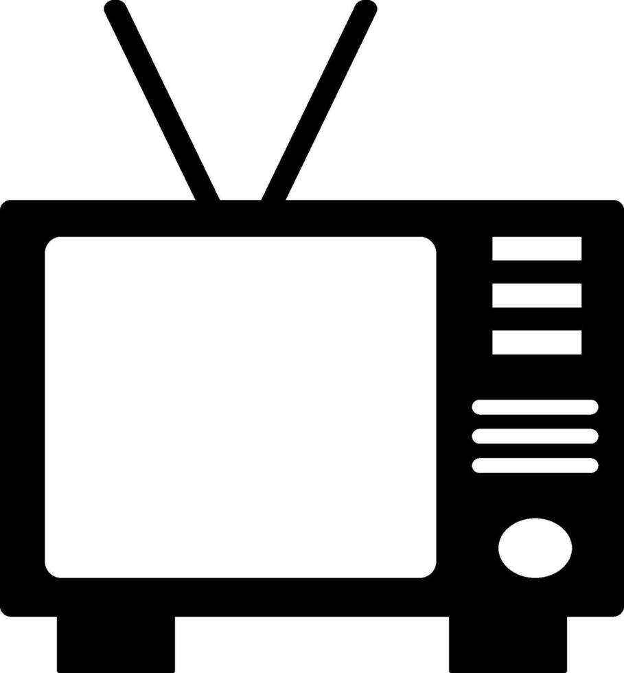 Retro Television icon in flat style. vector