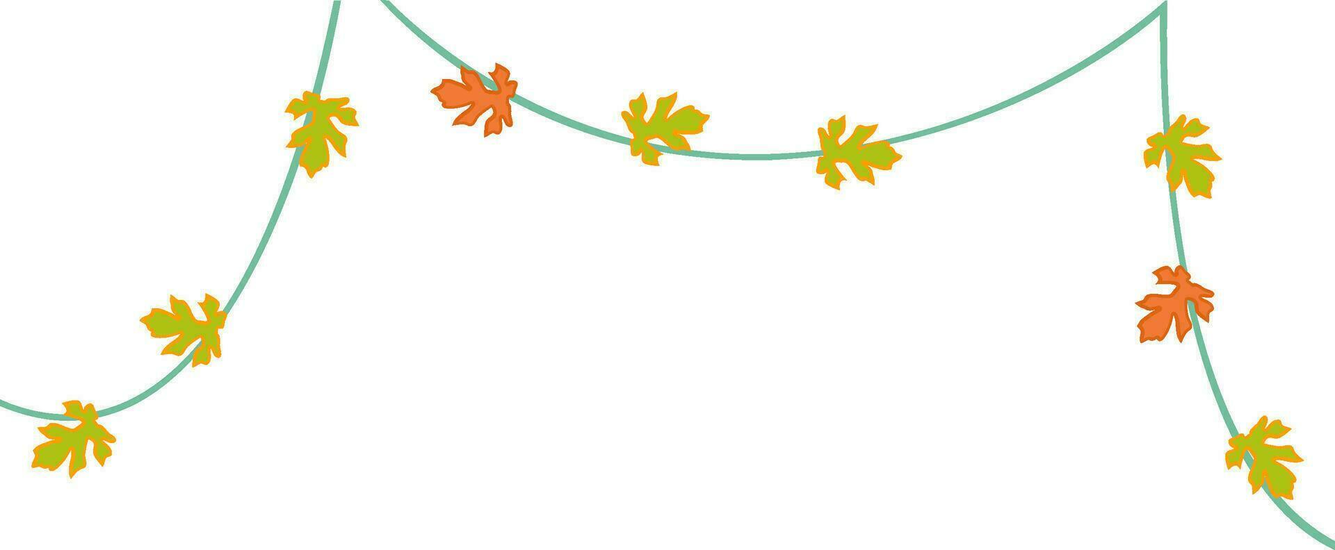 Illustration of maple leaves. vector