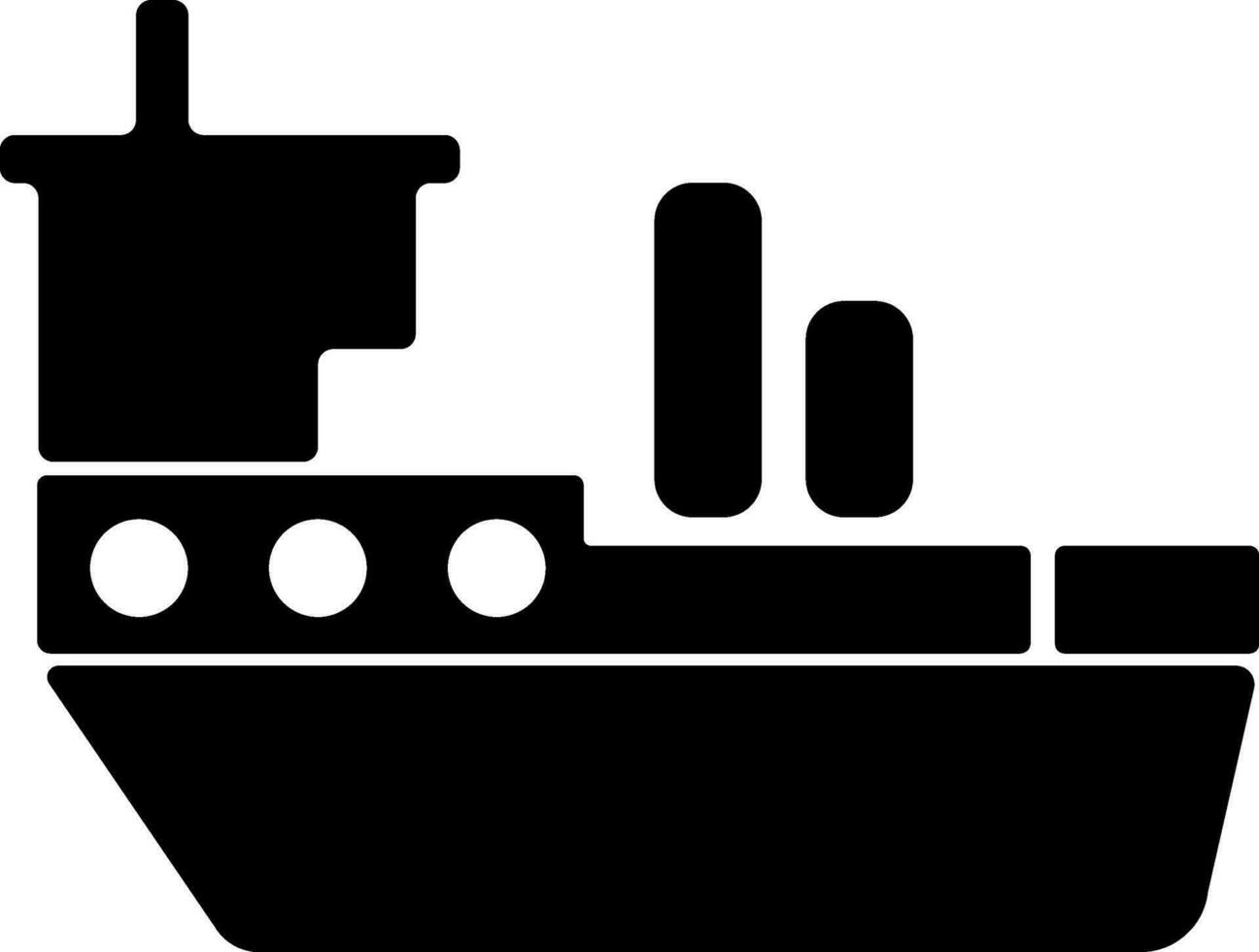 Flat sign or symbol of a Ship. vector