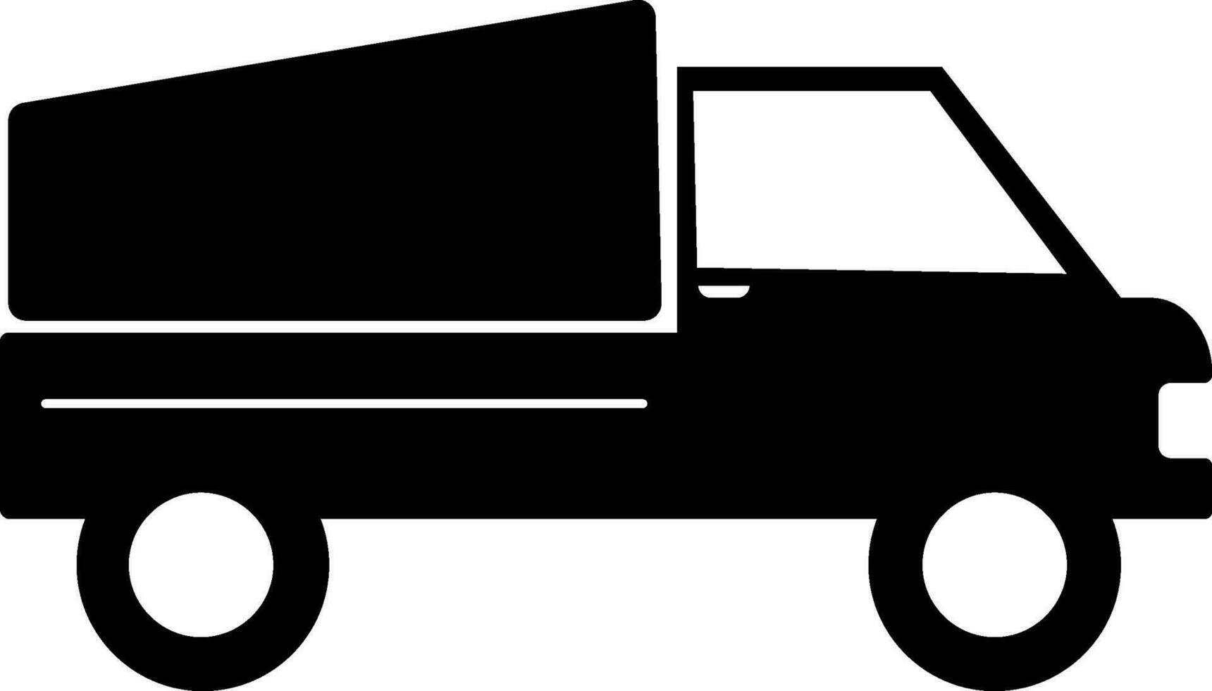 Pickup Truck Sign or Symbol. vector