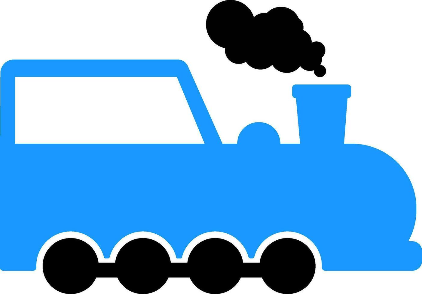 Vector sign or symbol of Steam Train Engine.