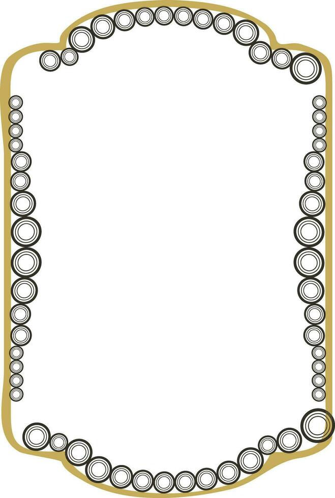 Circle decorated blank frame. vector